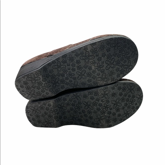 LL Bean Suede Clogs Embroidered Slip On Shoes 3 - Picture 8 of 8